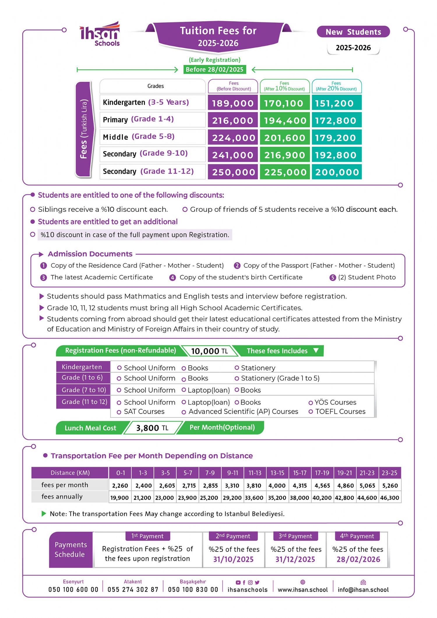 School Fees for Year 2025/2026